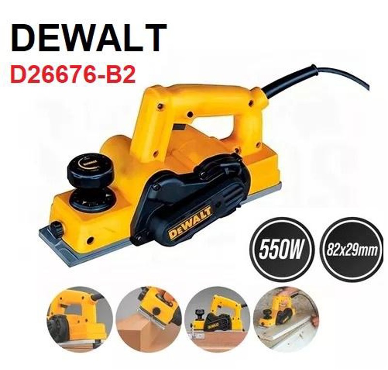 PLAINA ELETRICA 0 - 1.6MM COM 550W DEWALT - D26676-B2