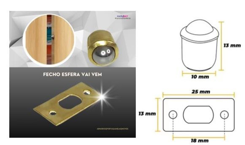 FECHO ESFERA PIVOTANTE DE 10MM
