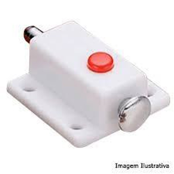 FECHO TOQUE BRANCO TRAVA PLASTICA COM PISTAO MAXIMA - MAX8564