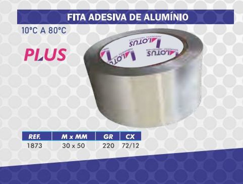 FITA ADESIVA ALUMINIO 48MM COM 30 METROS LOTUS REF.1873