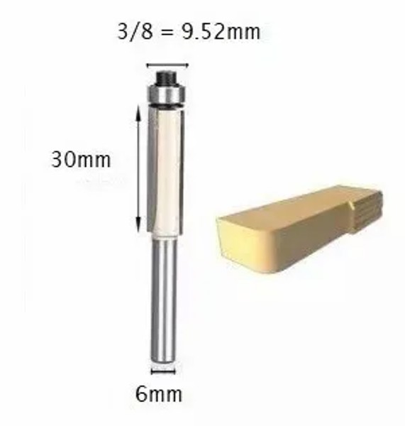 FRESA RETA COM ROLAMENTO DE 9,5MM HASTE 06MM FILETTO - 03095