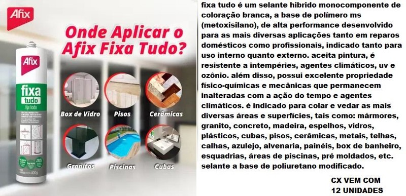 SILICONE AFIX COM 400G - FIXA TUDO