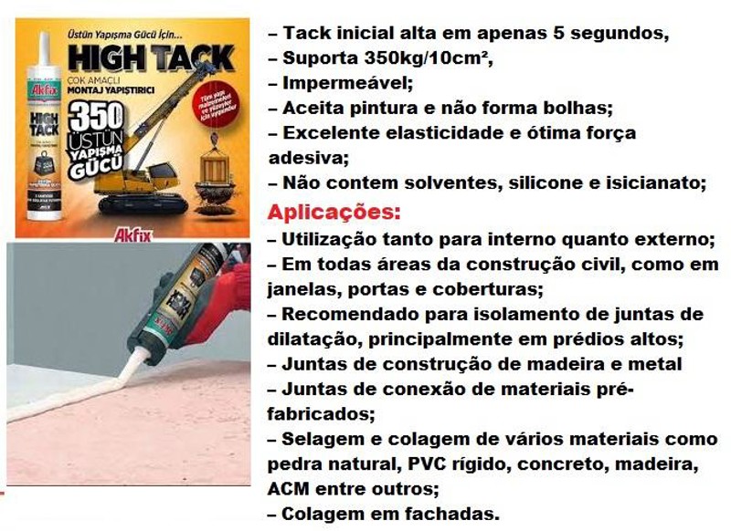 SILICONE AKFIX COM 290G - FIXA TUDO HIGH TACK 350KG