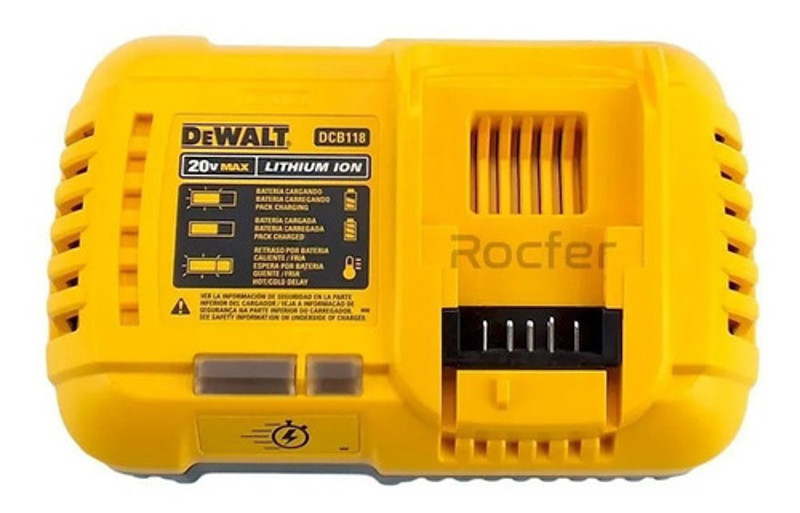CARREGADOR PARA BATERIA 20 E 60V RAPIDO DEWALT - DCB118B