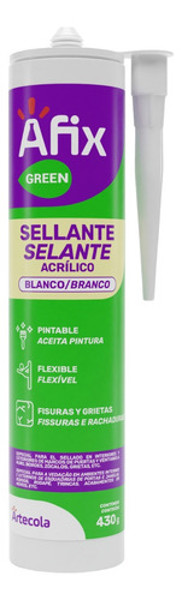 SILICONE AFIX BASE D'AGUA COM 430G - BRANCO
