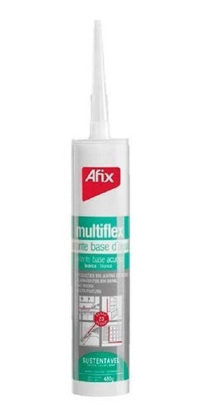 SILICONE AFIX BASE D'AGUA COM 430G - BRANCO