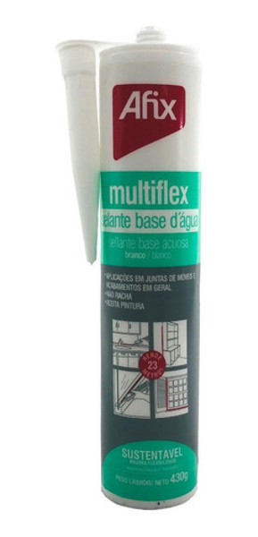 SILICONE AFIX BASE D'AGUA COM 430G - BRANCO