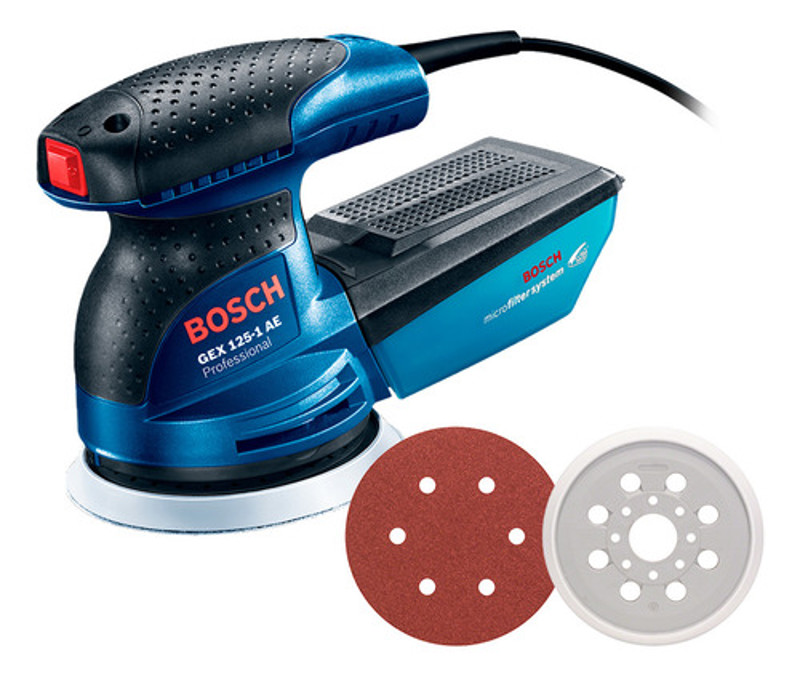 LIXADEIRA ORBITAL VELCRO COM 250W BOSCH - GEX125-1