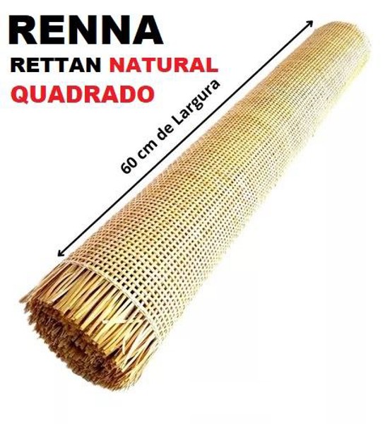 RATTAN NATURAL QUADRADO COM 80CM DE LARGURA 
