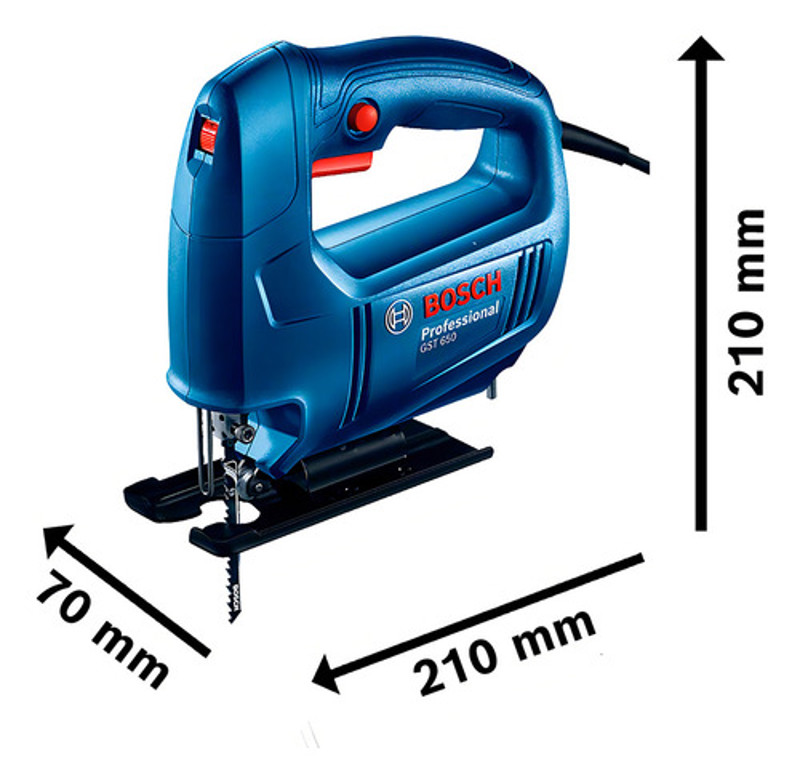 SERRA TICO TICO ELETRICA COM 450W BOSCH - GST650 220V 06015A80E