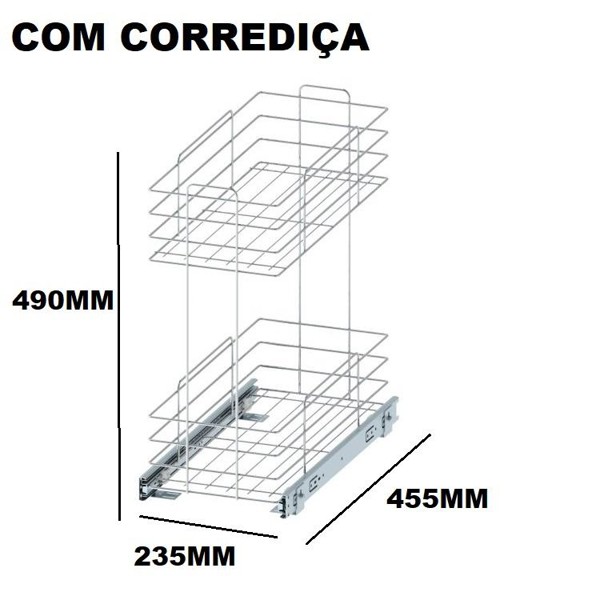 PORTA LATA COM CORREDICA LARGO DIMEC - 3443-CT-05