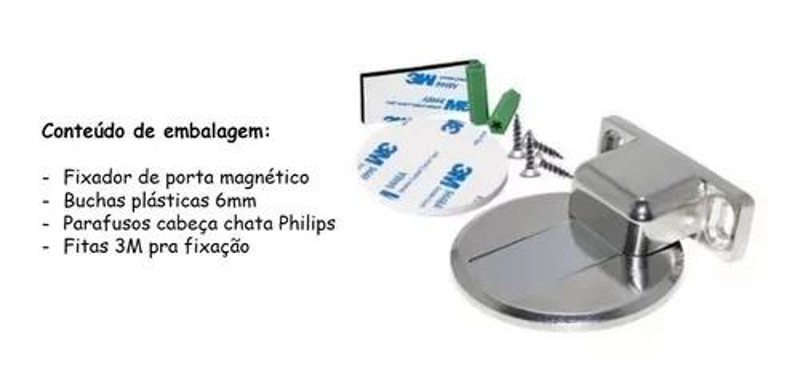 PRENDEDOR MAGNETICO DE PORTA SLIM PARA PISO RENNA - 3.650.6115