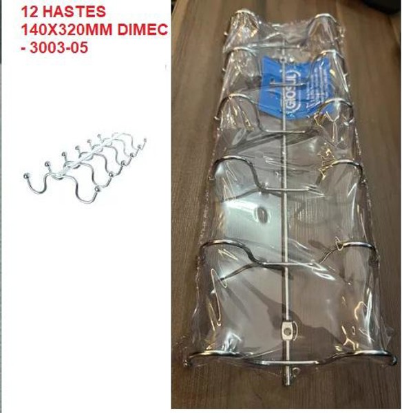 PORTA XICARA SUPERIOR COM 12 HASTES 140X320MM DIMEC - 3003-05