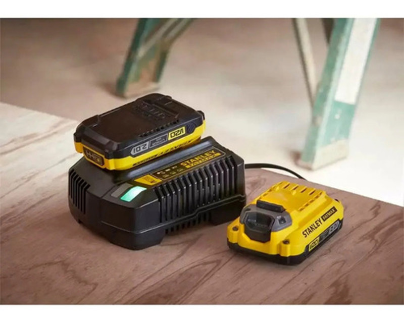 MARTELETE DE IMPACTO 2.0J A BATERIA 20V COMPLETO COM MALETA STANLEY - SBH900D2K-BR