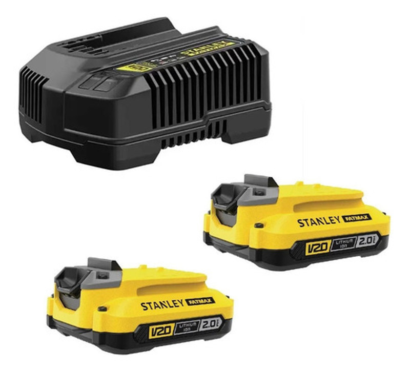 MARTELETE DE IMPACTO 2.0J A BATERIA 20V COMPLETO COM MALETA STANLEY - SBH900D2K-BR