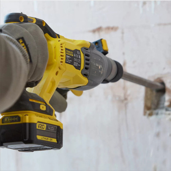 MARTELETE DE IMPACTO 2.0J A BATERIA 20V COMPLETO COM MALETA STANLEY - SBH900D2K-BR