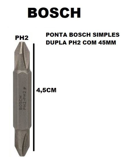 PONTA BOSCH DUPLA PH2 COM 45MM