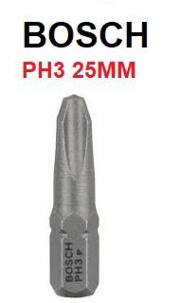 PONTA BOSCH SIMPLES PH3 COM 25MM CINZA