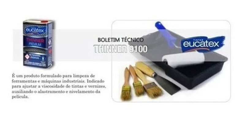 THINNER EUCATEX PARA LIMPEZA COM 05 LITROS - 9100 - 4850253.15