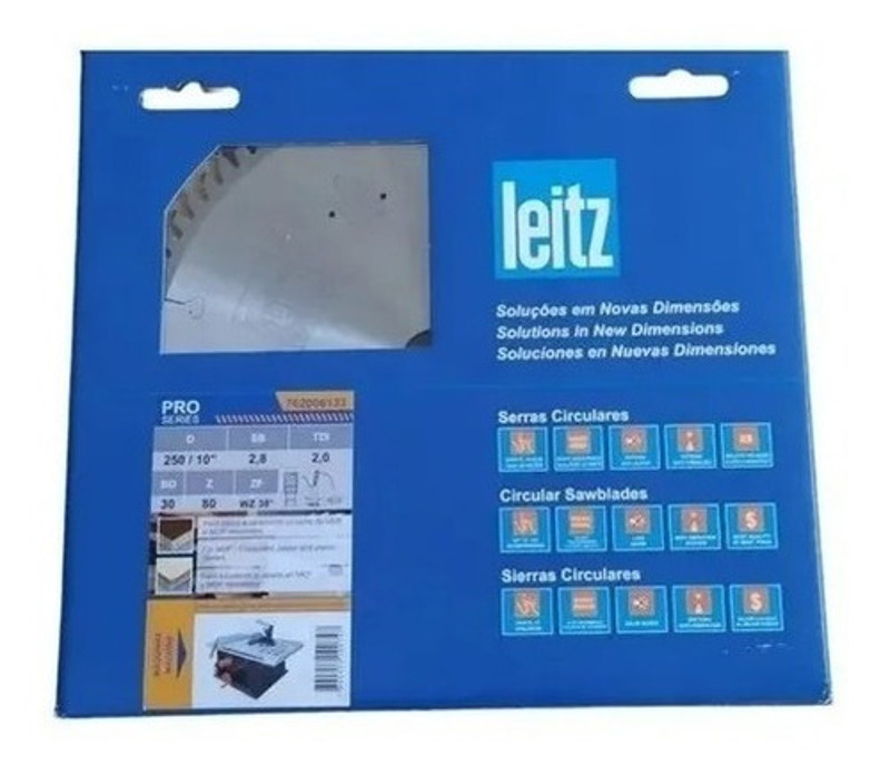 DISCO CORTE MDF DE 250MM COM 80 DENTES ALTERNADOS LEITZ - 762006133
