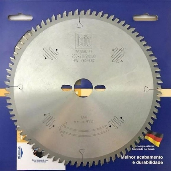 DISCO CORTE MDF DE 250MM COM 80 DENTES ALTERNADOS LEITZ - 762006133