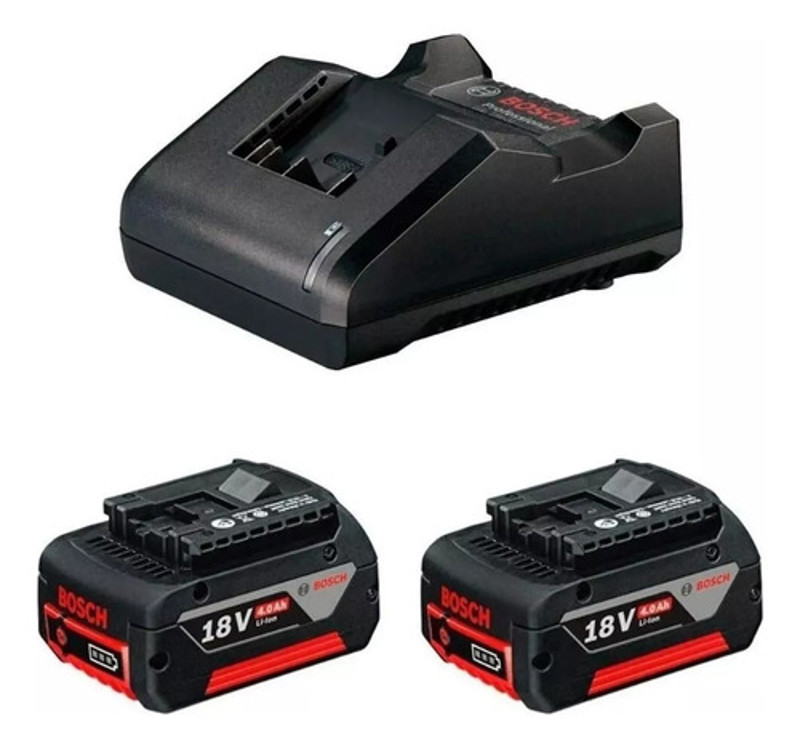 KIT 02 BATERIA 18V 4.0A E 01 CARREGADOR GBA BOSCH - 1600A019CJ