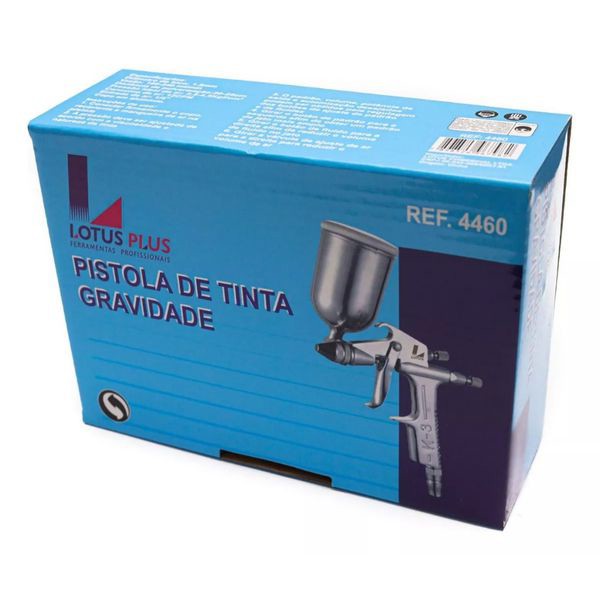 PISTOLA PARA PINTURA TINTA COPO SUPERIOR COM 150ML LOTUS - REF.4460