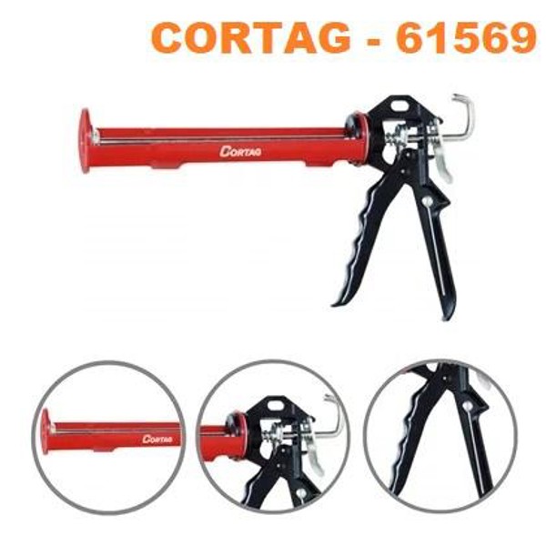 PISTOLA APLICADOR SILICONE 9" CORTAG - 61570 FECHADA CINZA