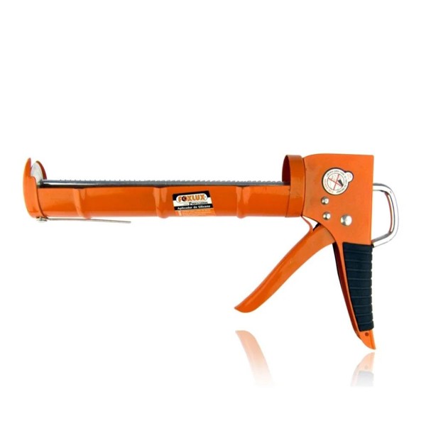 PISTOLA APLICADOR SILICONE 9" FOXLUX - 42.02 SIMPLES LARANJA