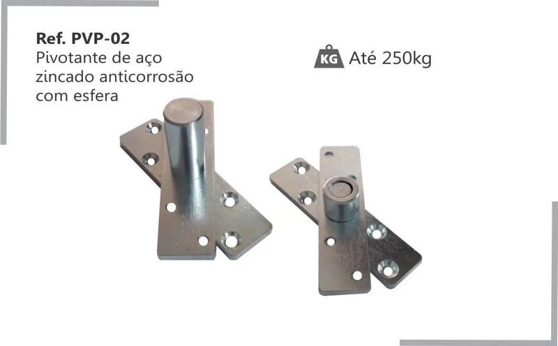 PINO PIVOTANTE DE ACO PARA 250KG PERFIL - PVP-02