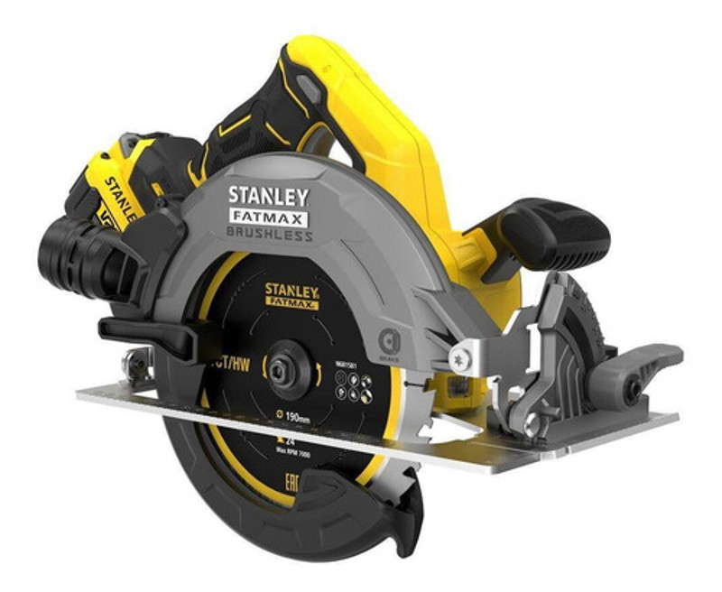 SERRA CIRCULAR 185MM A BATERIA 20V COMPLETA COM MALETA STANLEY - SBC550D1K-BR