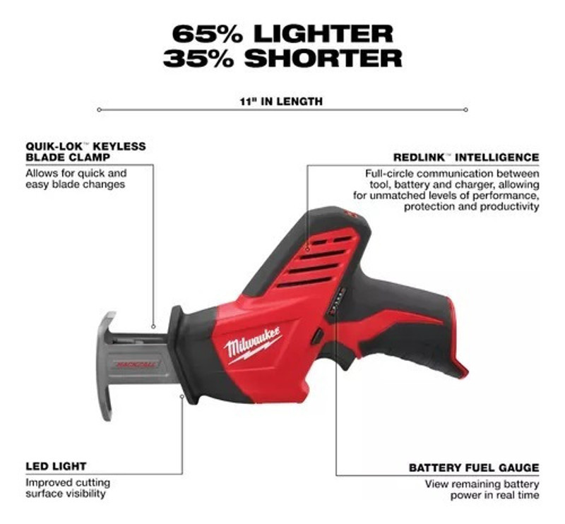 MINI SERRA SABRE BATERIA 12V SIMPLES MILWAUKEE - 2420-20