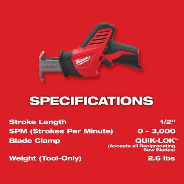 MINI SERRA SABRE BATERIA 12V SIMPLES MILWAUKEE - 2420-20