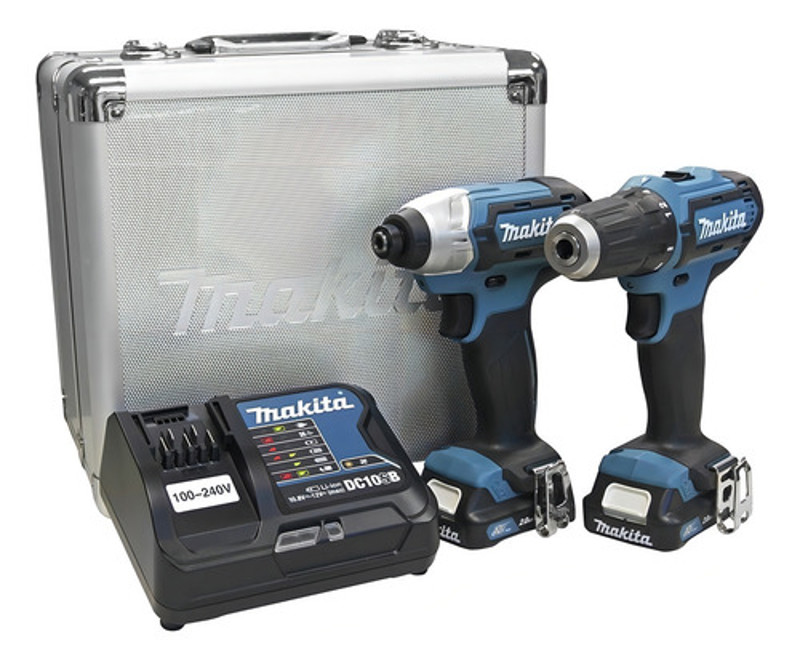 KIT 02 PARAFUSADEIRAS 12V SEM MARTELETE E COM MALETA MAKITA - CLX224SAX