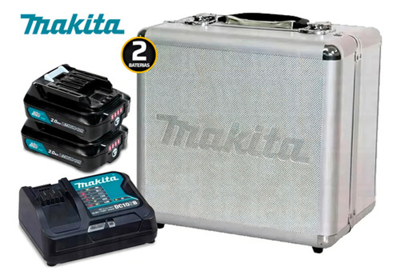 KIT 02 PARAFUSADEIRAS 12V SEM MARTELETE E COM MALETA MAKITA - CLX224SAX