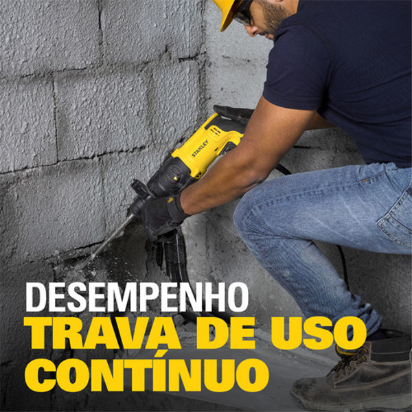 MARTELETE DE IMPACTO COM 800W E MALETA STANLEY - SHR263KA-BR 127V