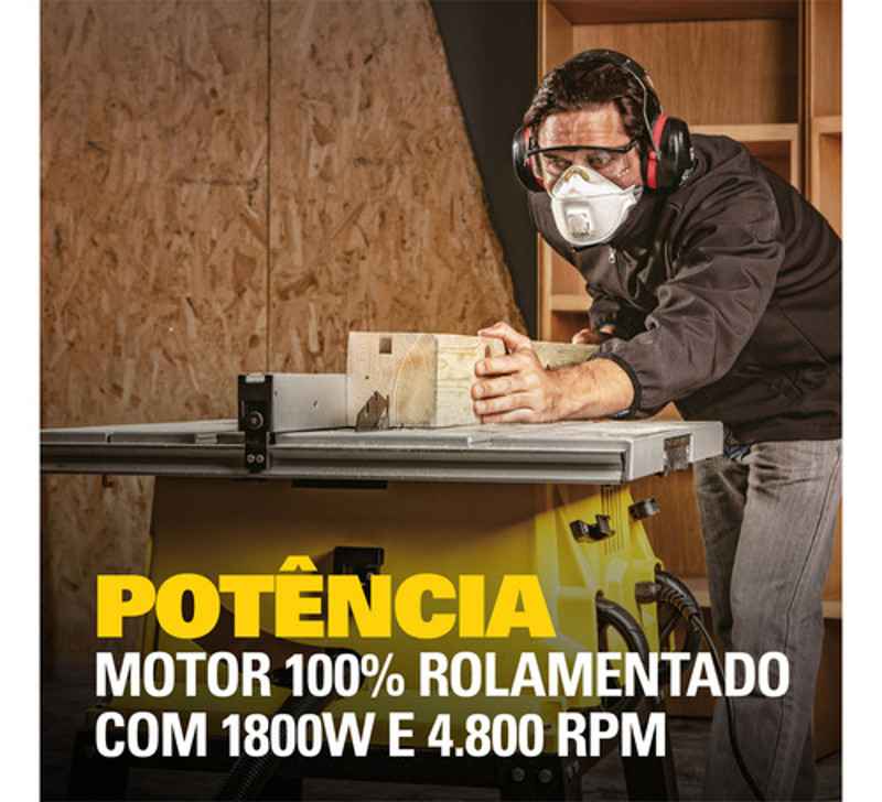 SERRA MESA BANCADA 10" COM 1800W STANLEY - SST1801-B2 220V