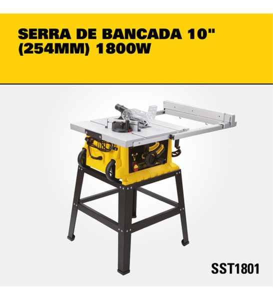 SERRA MESA BANCADA 10" COM 1800W STANLEY - SST1801-B2 220V