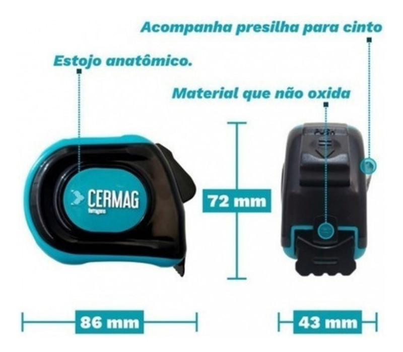 TRENA COM 05 METROS GRADUACAO 2 LADOS CERMAG