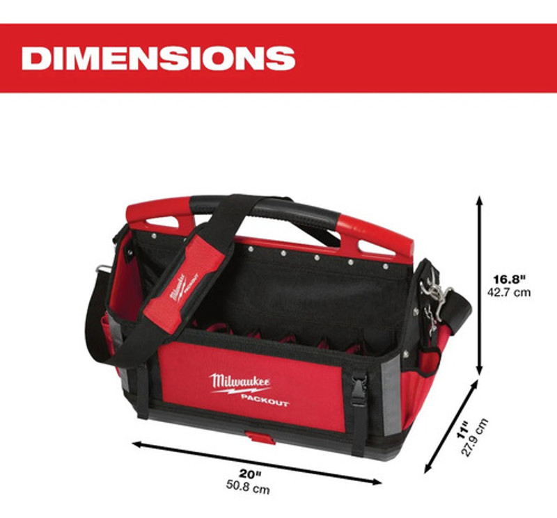 BOLSA DE FERRAMENTAS PACKOUT MILWAUKEE DE 20'' - 48-22-8320