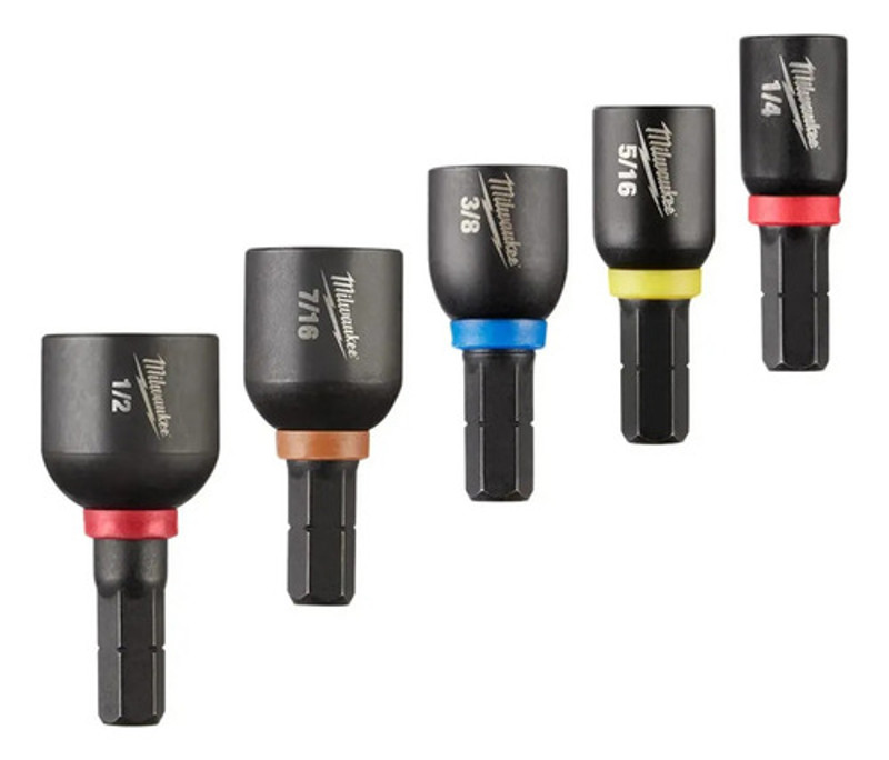 JOGO DE 05PCS COM SOQUETES MAGNETICO DE 1/4" MILWAUKEE - 49-66-4563