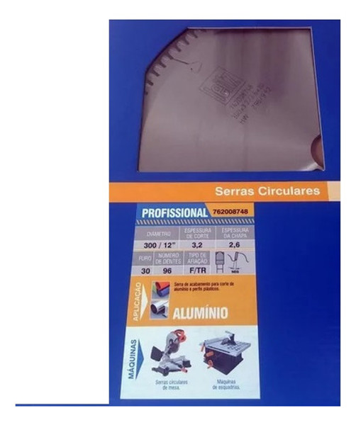 DISCO PARA ALUMINIO DE 12" 300MM COM 96 DENTES LEITZ - 762008748
