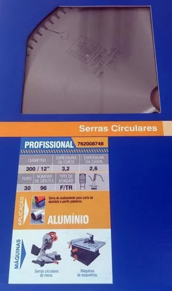 DISCO PARA ALUMINIO DE 12" 300MM COM 96 DENTES LEITZ - 762008748