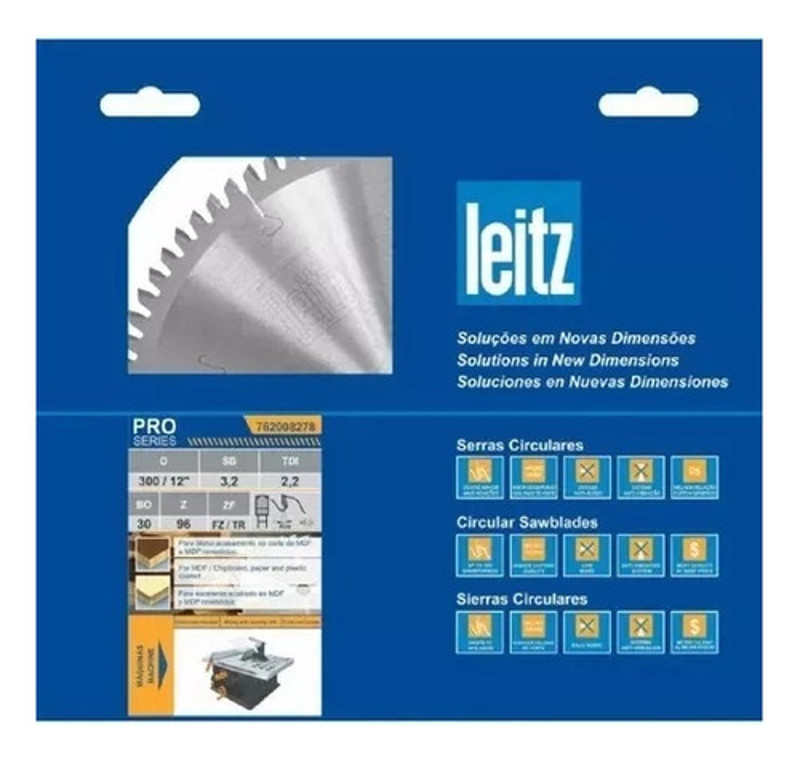 DISCO CORTE MDF DE 300MM COM 96 DENTES LEITZ - 762008278