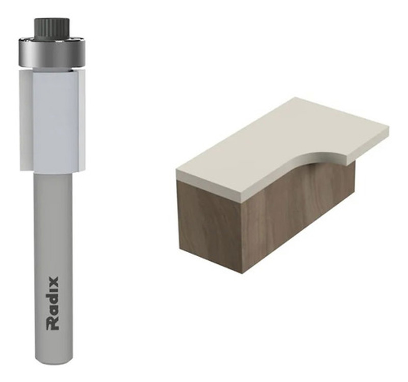 FRESA RETA COM ROLAMENTO DE 10MM E HASTE DE 06MM RADIX - 1710015.01