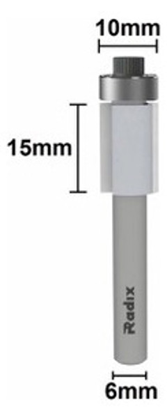 FRESA RETA COM ROLAMENTO DE 10MM E HASTE DE 06MM RADIX - 1710015.01