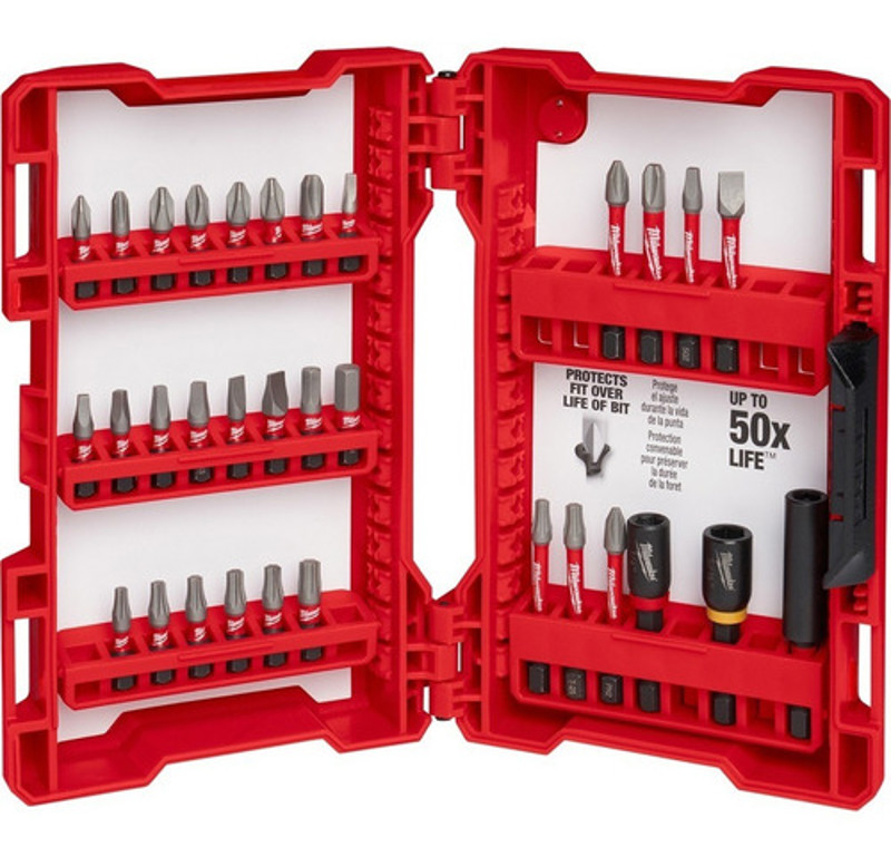 JOGO DE 32PCS COM PONTAS SHOCKWAVE E ESTOJO MILWAUKEE - 48-32-4004