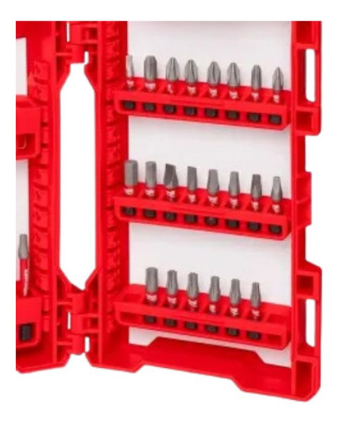 JOGO DE 32PCS COM PONTAS SHOCKWAVE E ESTOJO MILWAUKEE - 48-32-4004