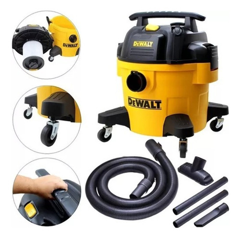 ASPIRADOR DE PO E AGUA ELETRICO COM 1100W DEWALT - DWV106 220V