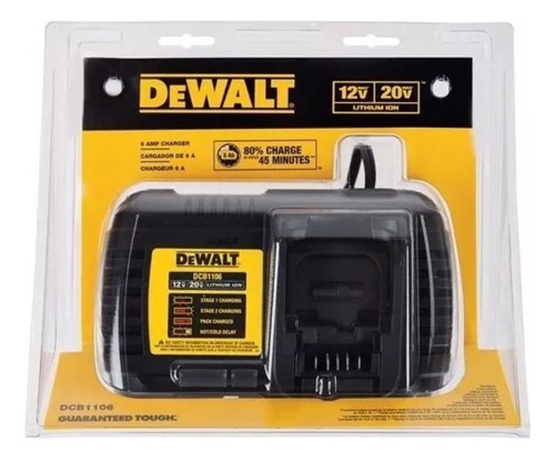 CARREGADOR PARA BATERIA 20V DEWALT - DCB1106-B2